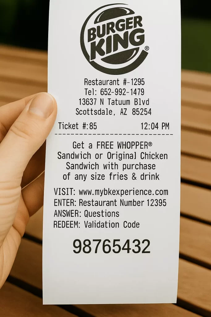 MyBKExperience validation code